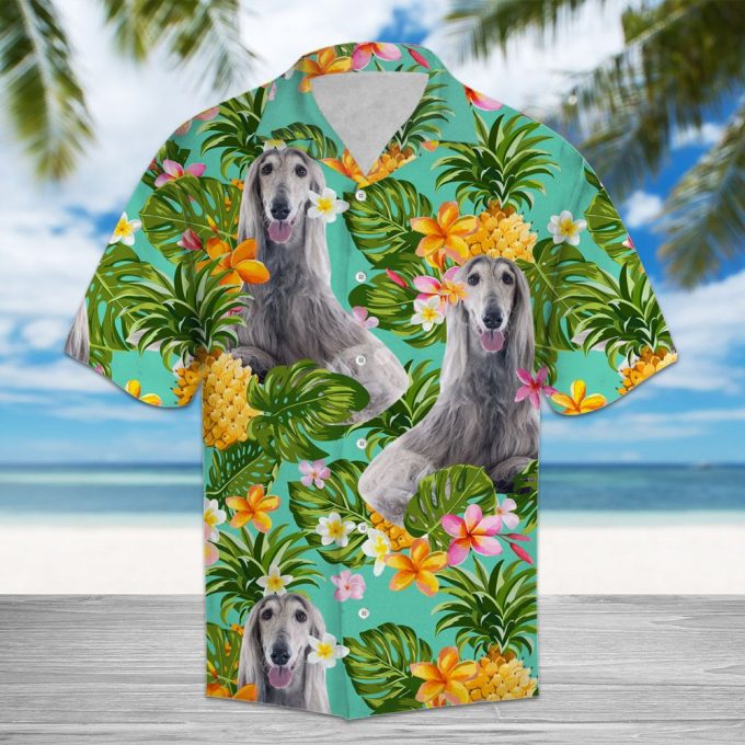 Tropical Pineapple Afghan Hound H137064 Hawaiian Shirt Ver 355 1