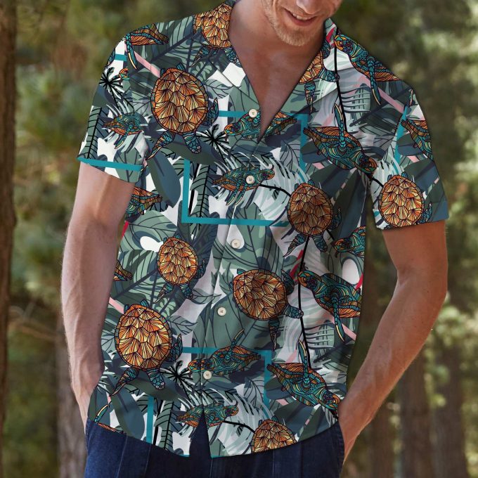 Turtle Tropical Leaves T0307Hawaiian Shirt Ver 324 1