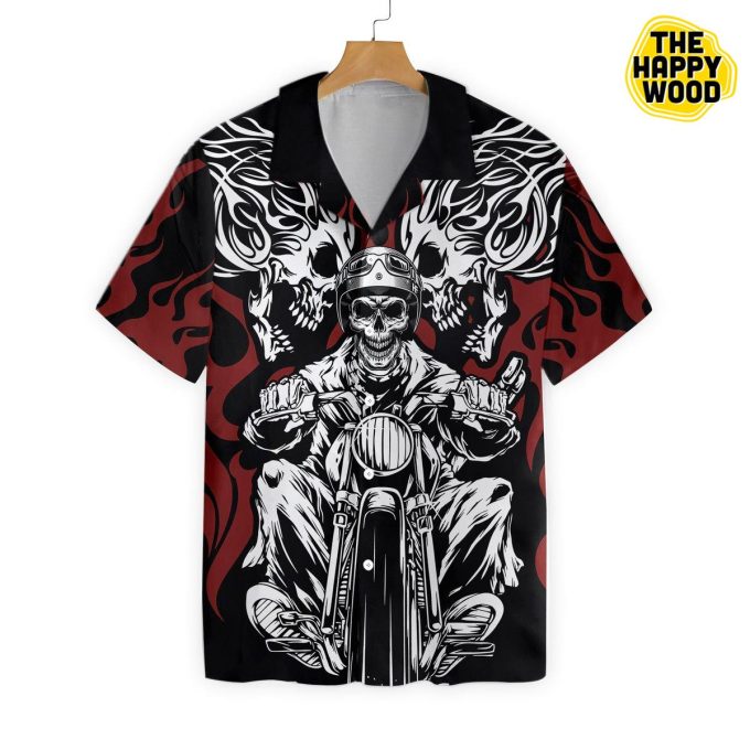 Skull Rider Motorcycle Hawaiian Shirt Ver 7 1