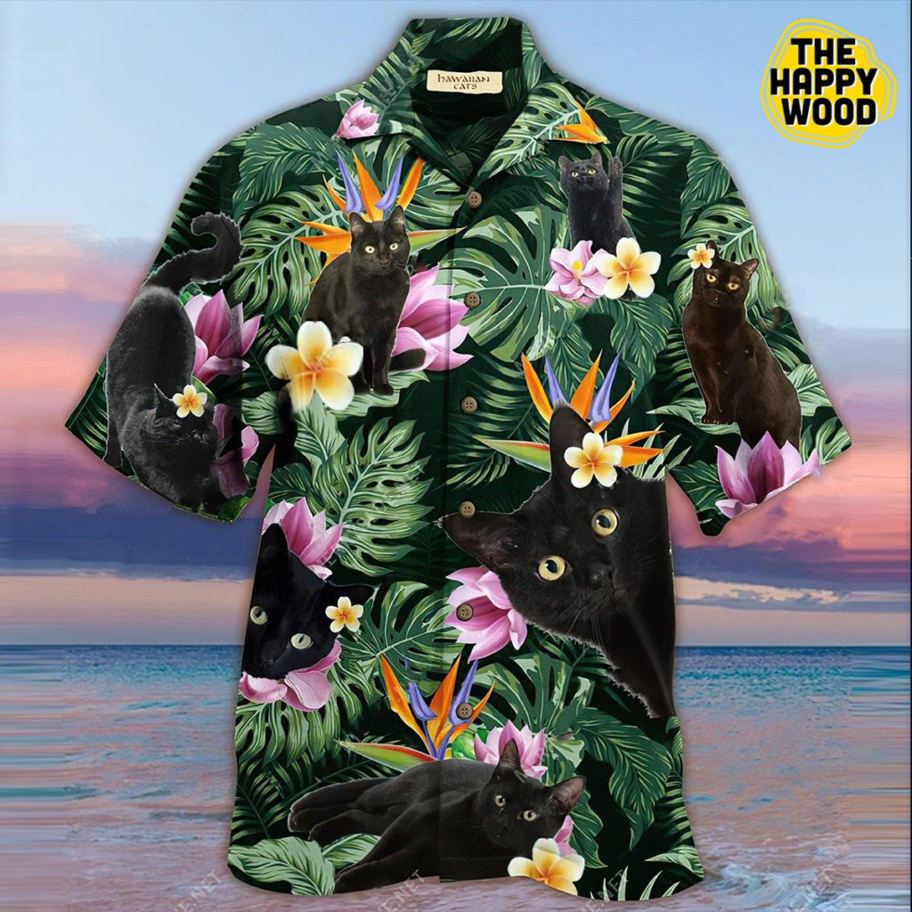 Black Cat 3D Hawaiian Shirt Ver 268 4