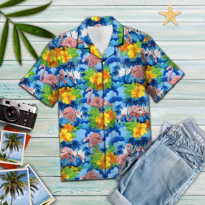 Vintage Flamingo Hibiscus Tropical 131Hawaiian Shirt Ver 220 1