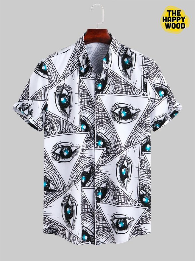 Eyes Sketch Printed Hawaiian Shirt Ver 202 1