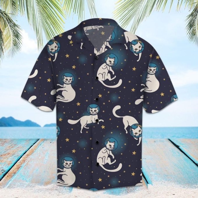 Amazing Cat Astronauts H67228Hawaiian Shirt Ver 106 1