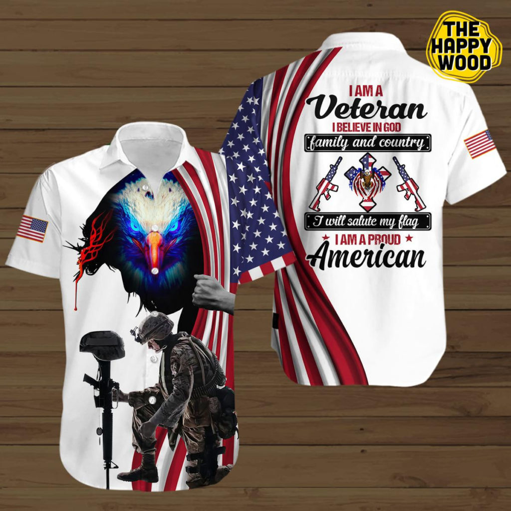 I Am A Veteran Believe In God Family Country Salute My Flag American Us Independence Day July 4Th Hawaiian Shirt Ver 205 4