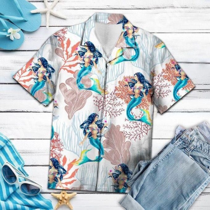 Vintage Mermaid Hawaiian Shirt Ver 66 1