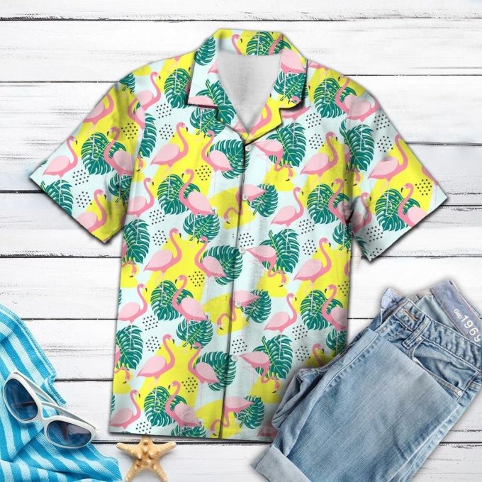 Flamingo Palm Leaves T0607Hawaiian Shirt Ver 404 1