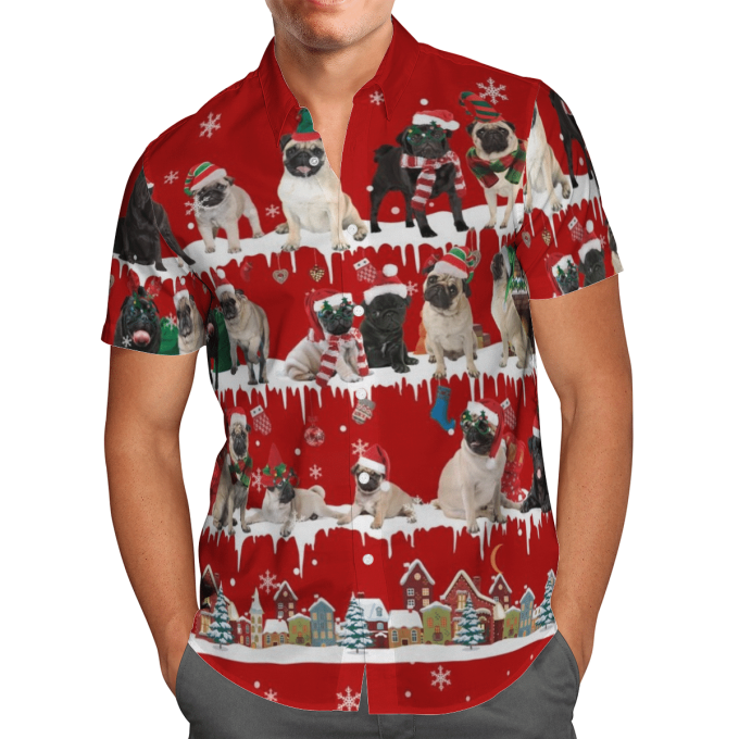 Pug Christmas Hawaiian Shirt Ver 458 1