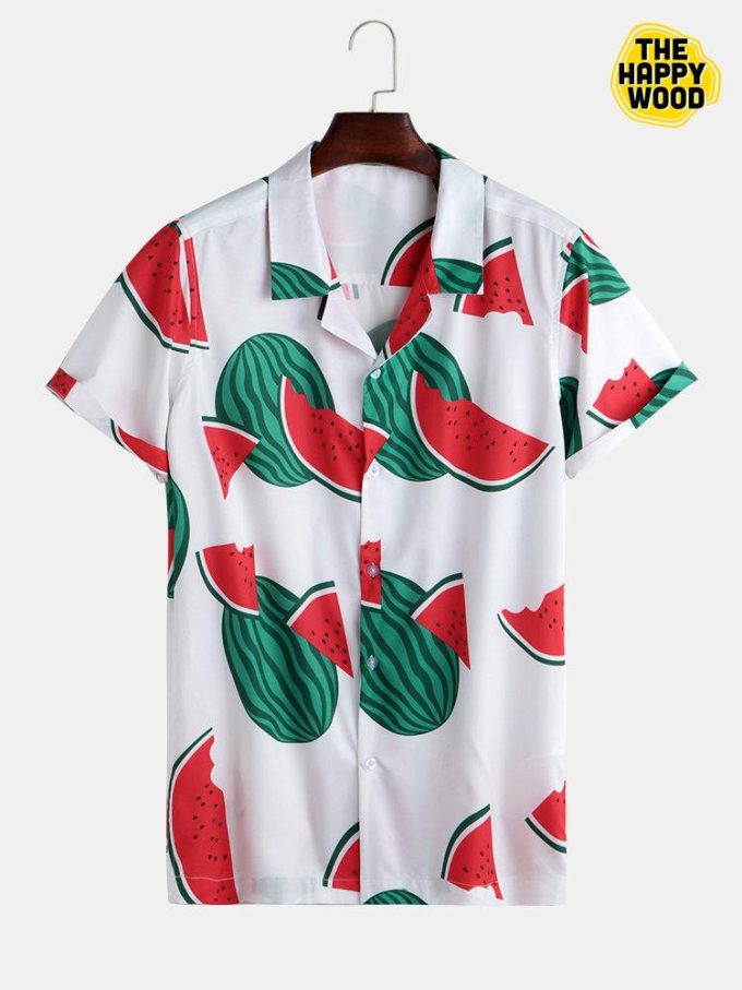 Summer Watermelon Printed Hawaiian Shirt Ver 421 1