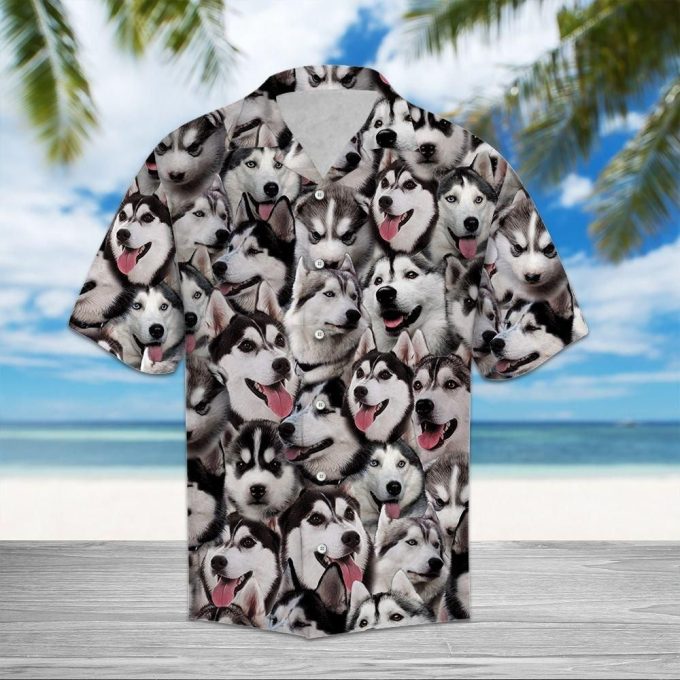 Siberian Husky Awesome D0207Hawaiian Shirt Ver 479 1