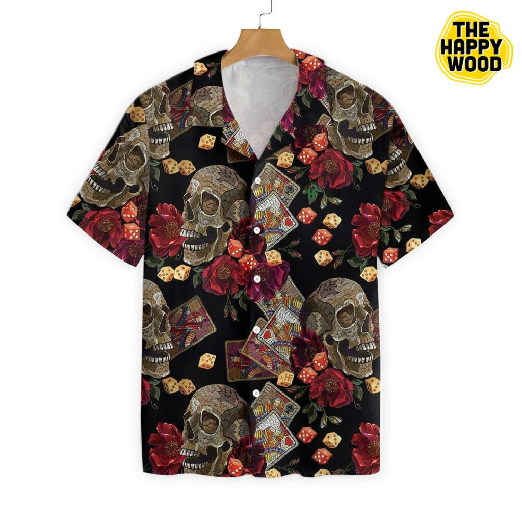 Casino Skull Colorful Hawaiian Shirt Ver 408 4