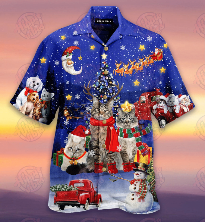 Wishing You A Purrfect Christmas Hawaiian Shirt Ver 270 1