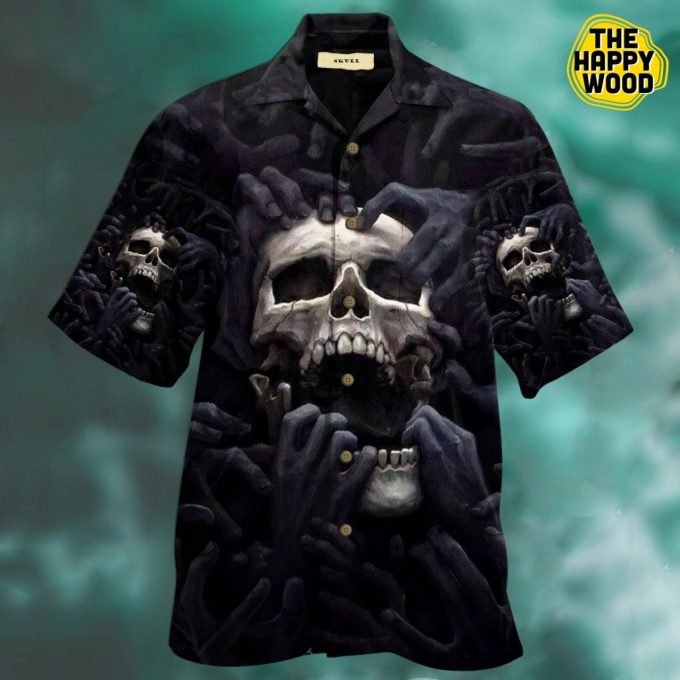 Amazing Dark Skull 3D Hawaiian Shirt Ver 379 1