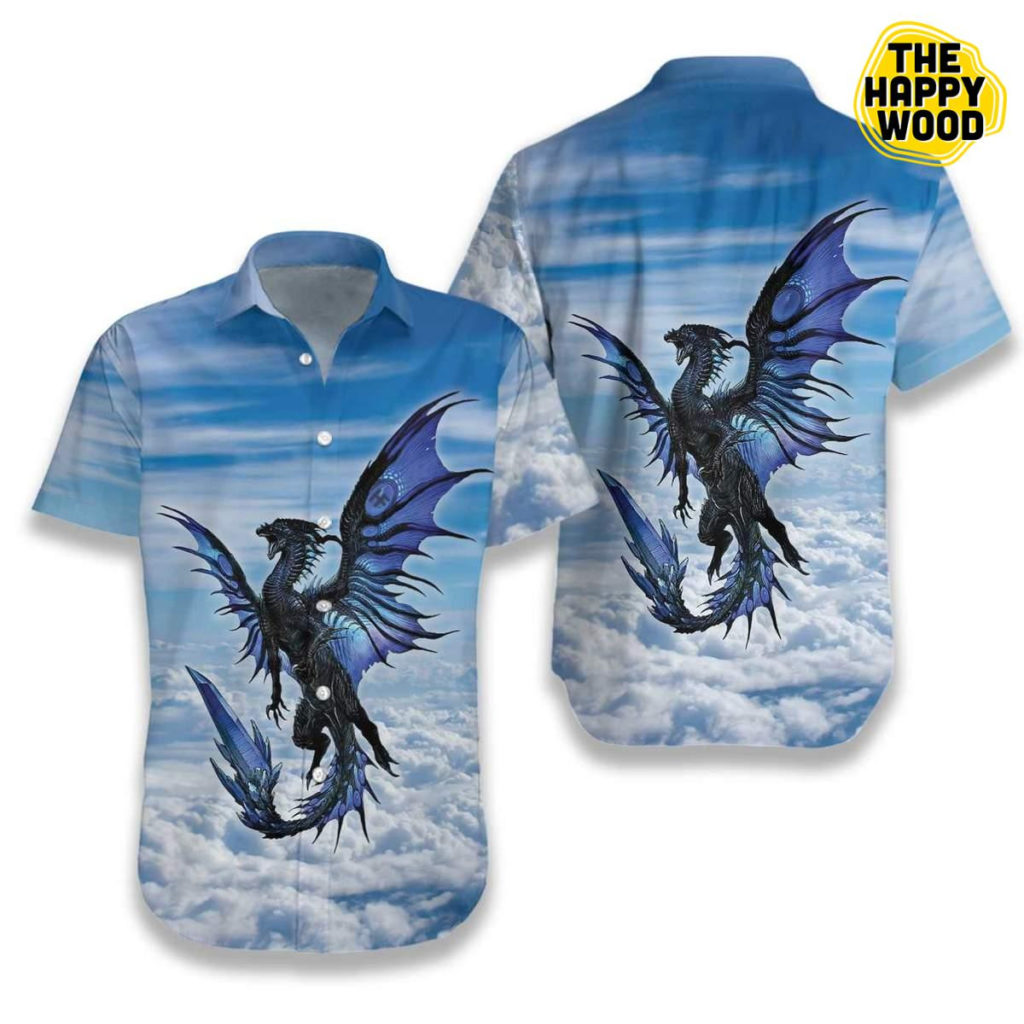 Blue Dragon On Blue Sky Hawaiian Shirt Ver 350 4
