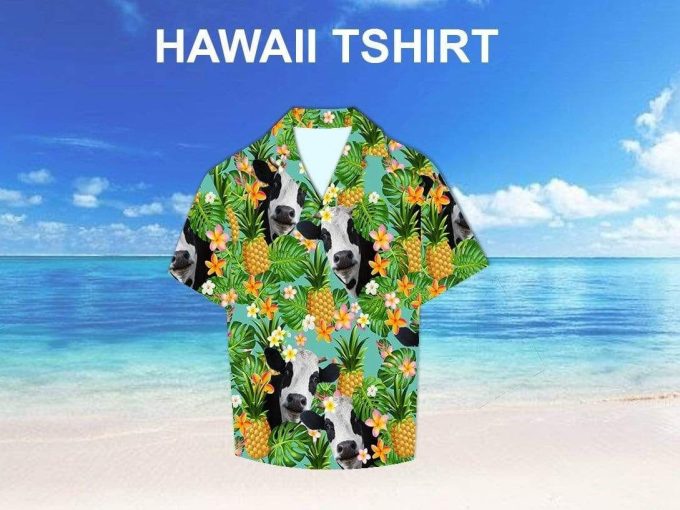 Cow Pineapple Flower Tropical Hawaiian Shirt Ver 38 1