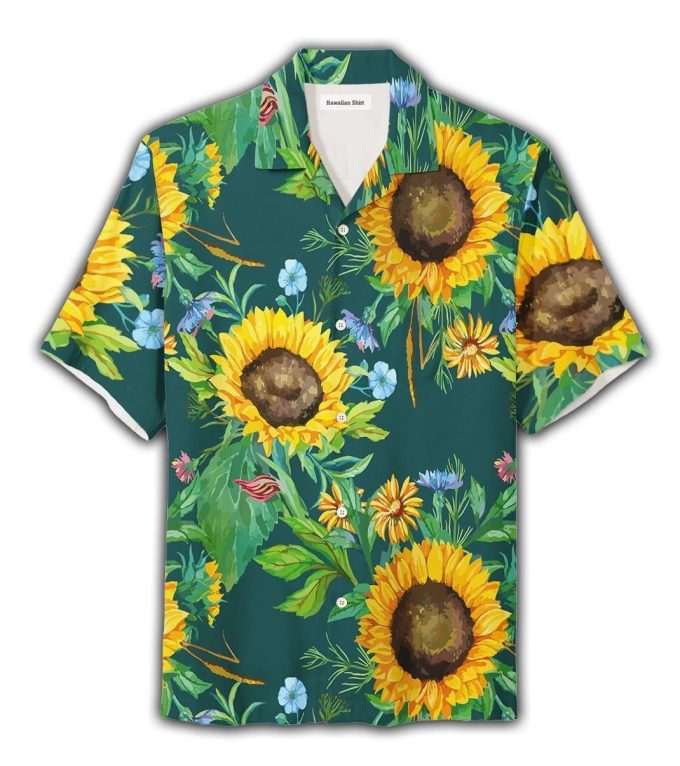 Sunflower Floral Tropical Hawaiian Shirt Ver 384 1