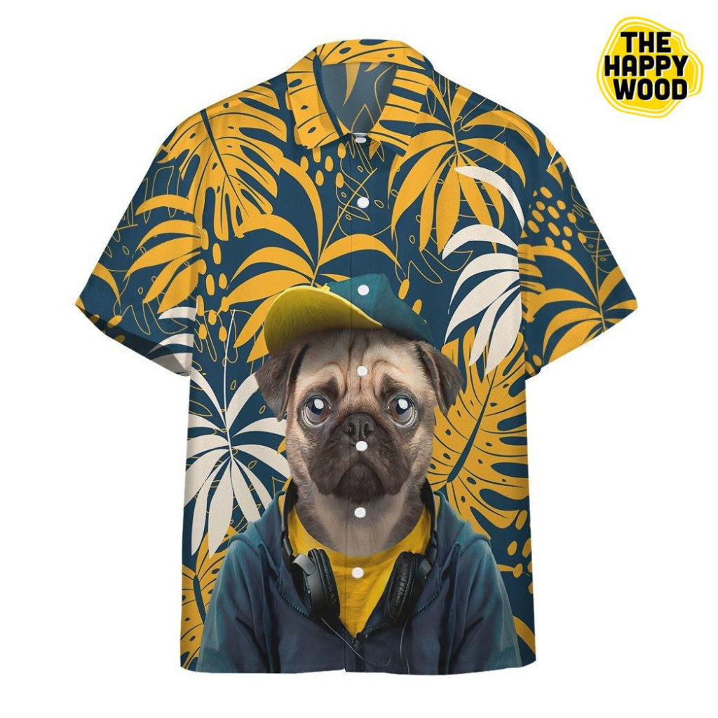 Pug Dog 3D Hawaiian Shirt Ver 306 4