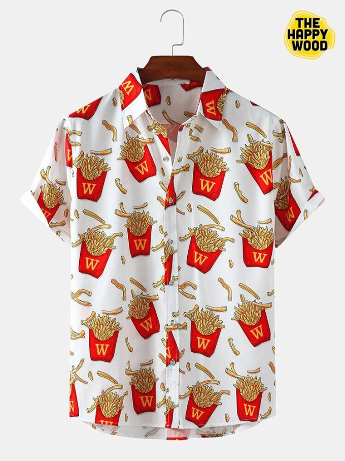 French Fries Print Hawaiian Shirt Ver 192 1