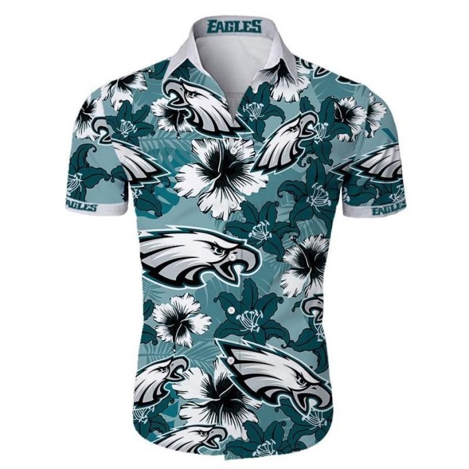 Philadelphia Eagles Tropical Flower Hawaiian Shirt Ver 353 1