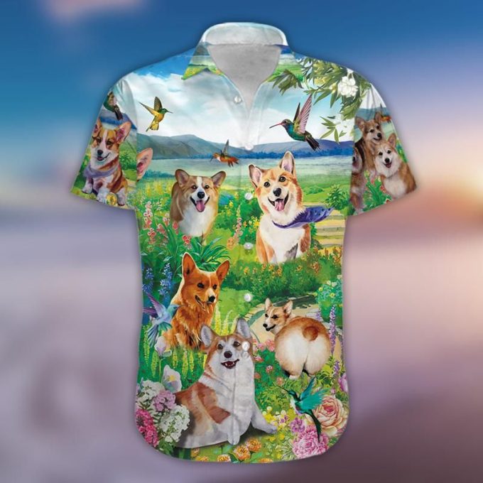 Corgi Cute Dog Unisex Hawaiian Shirt Ver 303 1