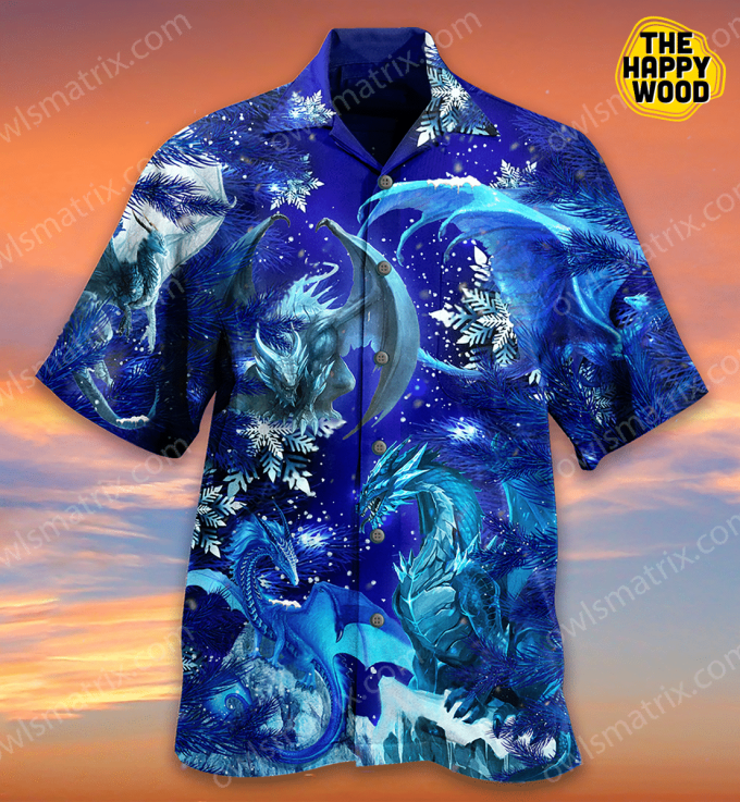 Dragon Merry Xmas Snow Love Life Hawaiian Shirt Ver 6 1