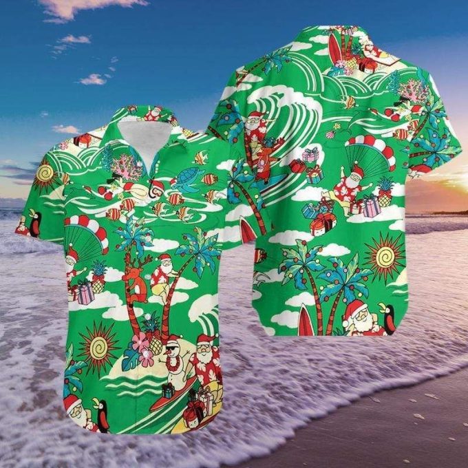 Funny Santa Claus Enjoy Summer Green #2111Lhawaiian Shirt Ver 254 1