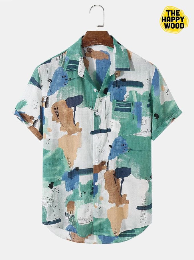 Watercolor Printing Hawaiian Shirt Ver 84 1