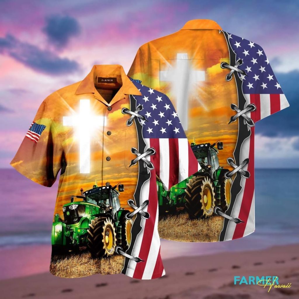 Jp God American Flag Hawaiian Aloha Shirts #V 4