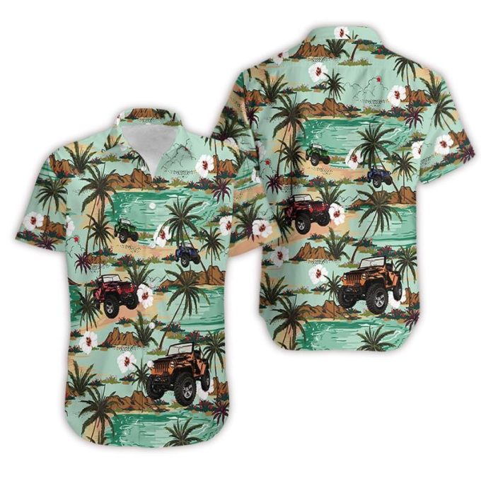 Awesome Jp Tropical Green Brown Hawaiian Aloha Shirts 2