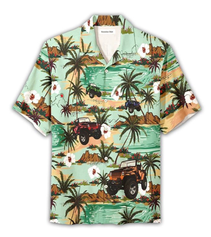 Awesome Jp Tropical Green Brown Hawaiian Aloha Shirts 1