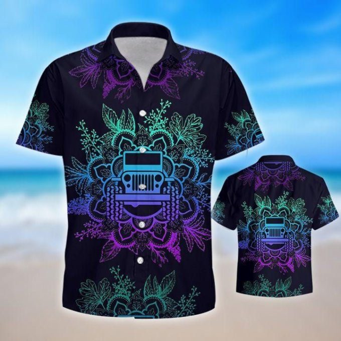 Awesome Jp Mandala Ombre Purple Black Aloha Hawaiian Shirts 1