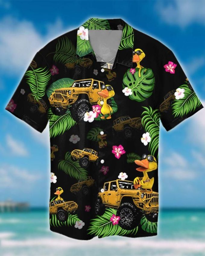 Jp And Duck Tropical Black Unisex Hawaiian Shirts 1