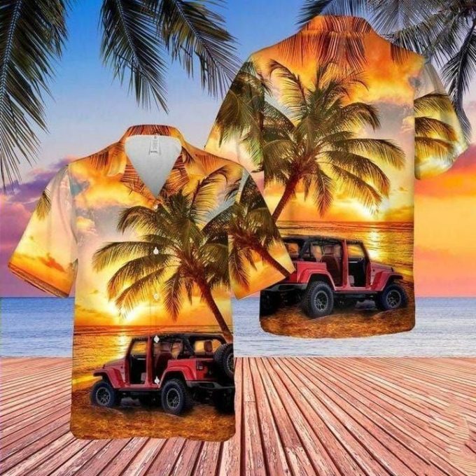 Beautiful View Of Jp On Sunset Beach Unisex Hawaiian Shirts 1