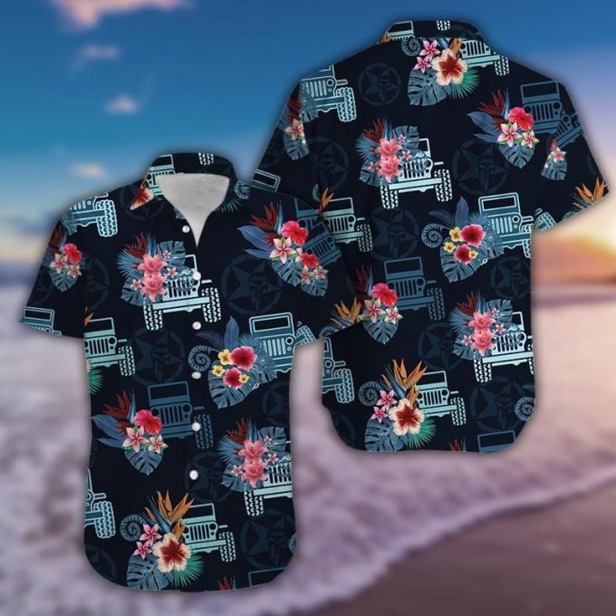 Awesome Jp Blue Black Tropical Aloha Hawaiian Shirts #220321H 1