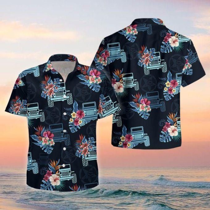Awesome Jp Blue Black Tropical Aloha Hawaiian Shirts #220321H 2