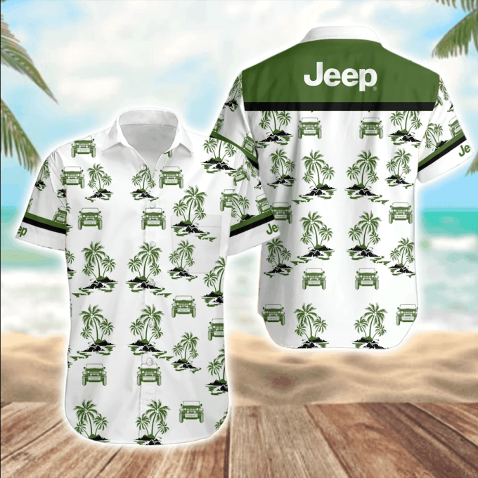 Simple Jp Coconut Tropical Green White Unisex Hawaiian Shirts 1
