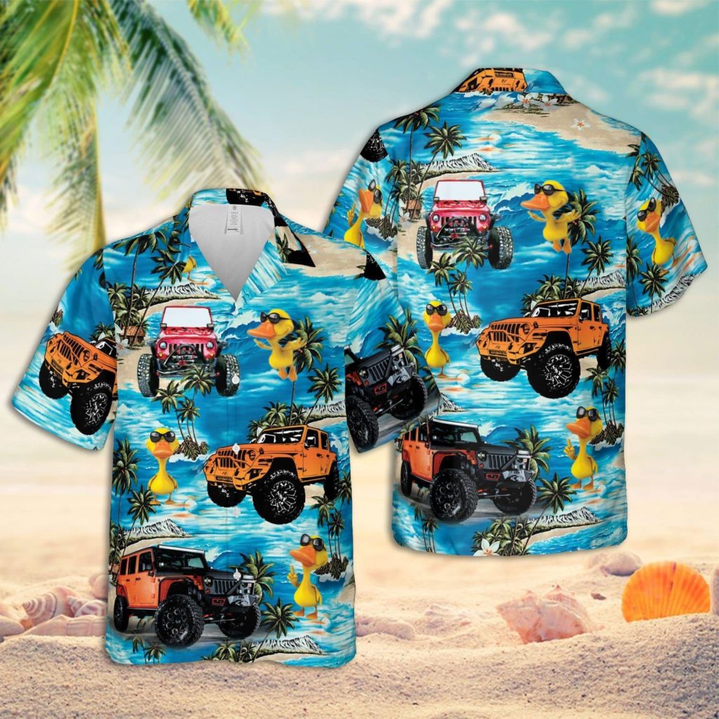 Hawaiian Aloha Shirts Jp Beach I Don'T Give A Duck #Dh 5