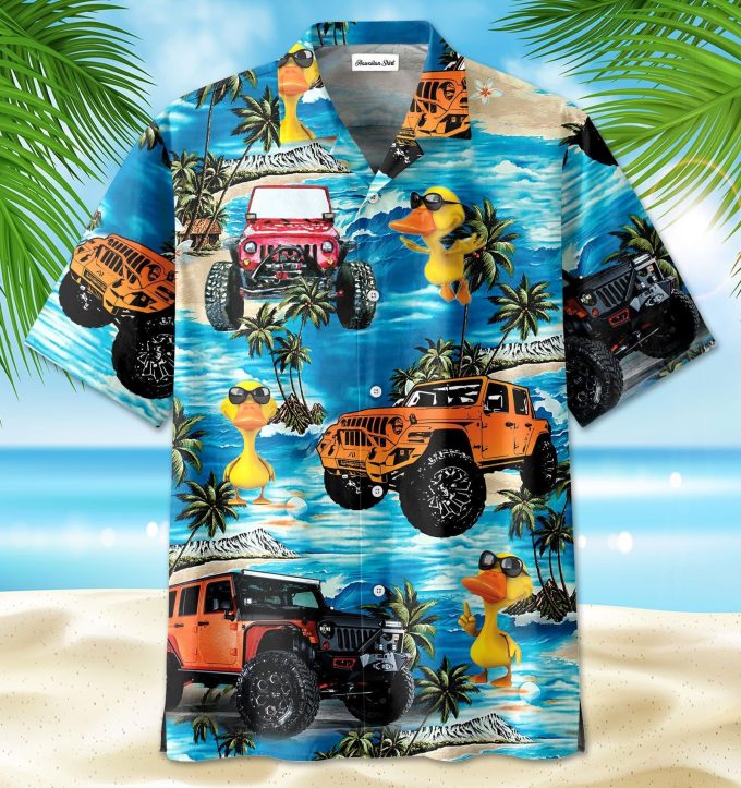 Hawaiian Aloha Shirts Jp Beach I Don'T Give A Duck #Dh 2
