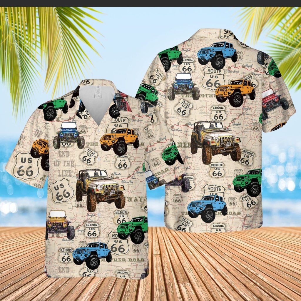 Amazing Route Us 66 Jp Vintage Unisex Hawaiian Shirts 5