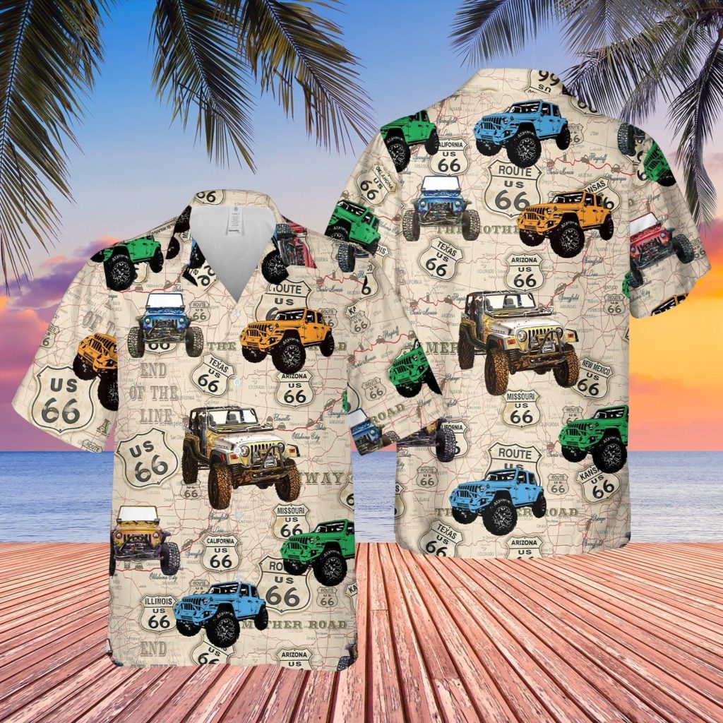 Amazing Route Us 66 Jp Vintage Unisex Hawaiian Shirts 7