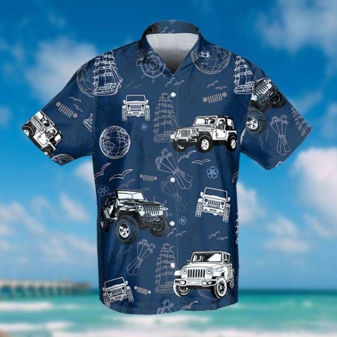 Anchor Jp Pirate Navy Unisex Hawaiian Aloha Shirts 2