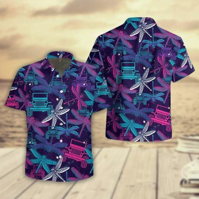 Dragonfly Jp Purple Blue Aloha Hawaiian Shirts 1