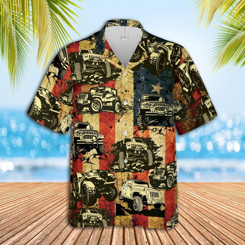 Vintage American Flag Jp Unisex Hawaiian Shirts #190621H 4