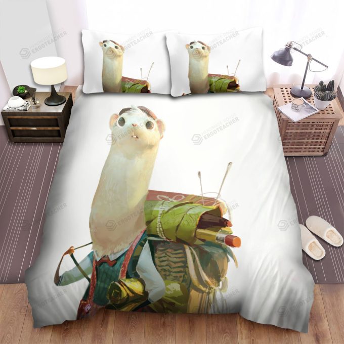 The Wildlife - The Ferret Traveller Art Bed Sheets Spread Duvet Cover Bedding Sets 1