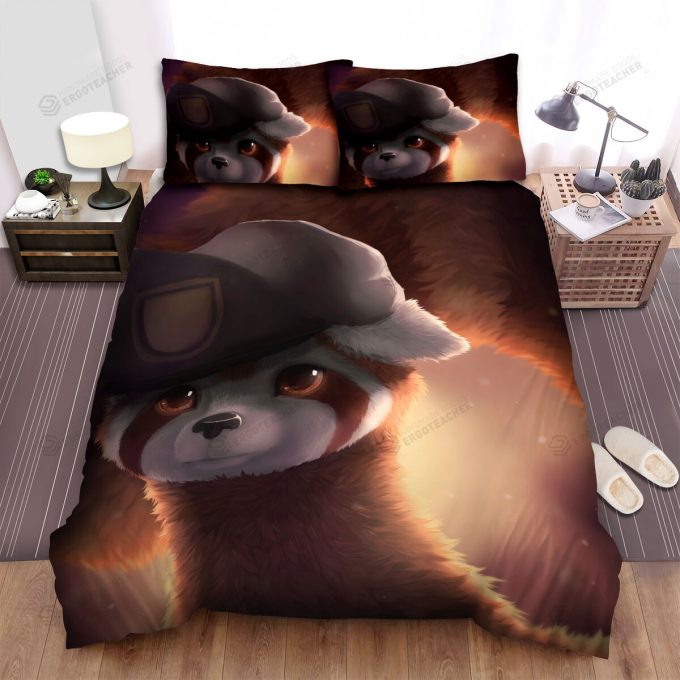 The Wildlife - The Ferret Wearing Beret Bed Sheets Spread Duvet Cover Bedding Sets 1