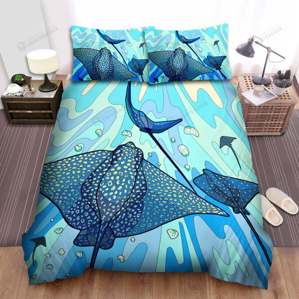 The Wild Animal - The Ray Fish Swimming Quickly Art Bed Sheets Spread Duvet Cover Bedding Sets 6