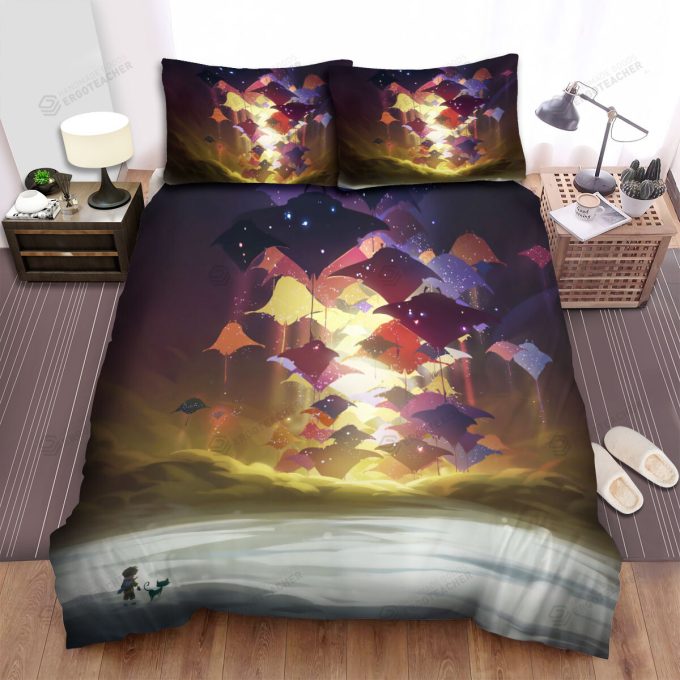 The Wild Animal - The Ray Fish Swimming Toward Art Bed Sheets Spread Duvet Cover Bedding Sets 1