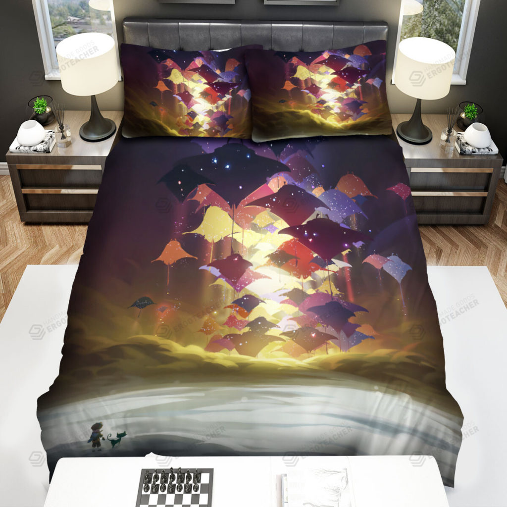The Wild Animal - The Ray Fish Swimming Toward Art Bed Sheets Spread Duvet Cover Bedding Sets 8
