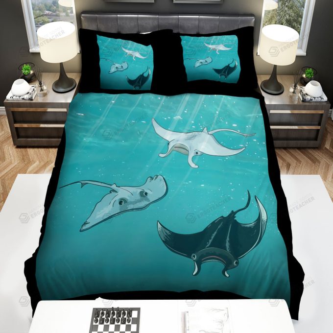 The Wild Animal - The Stingray And The Manta Ray Fish Bed Sheets Spread Duvet Cover Bedding Sets 2
