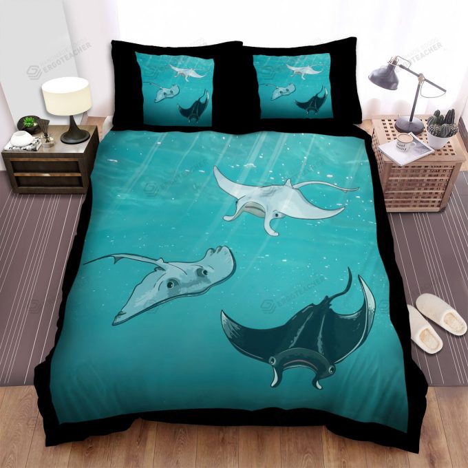 The Wild Animal - The Stingray And The Manta Ray Fish Bed Sheets Spread Duvet Cover Bedding Sets 1
