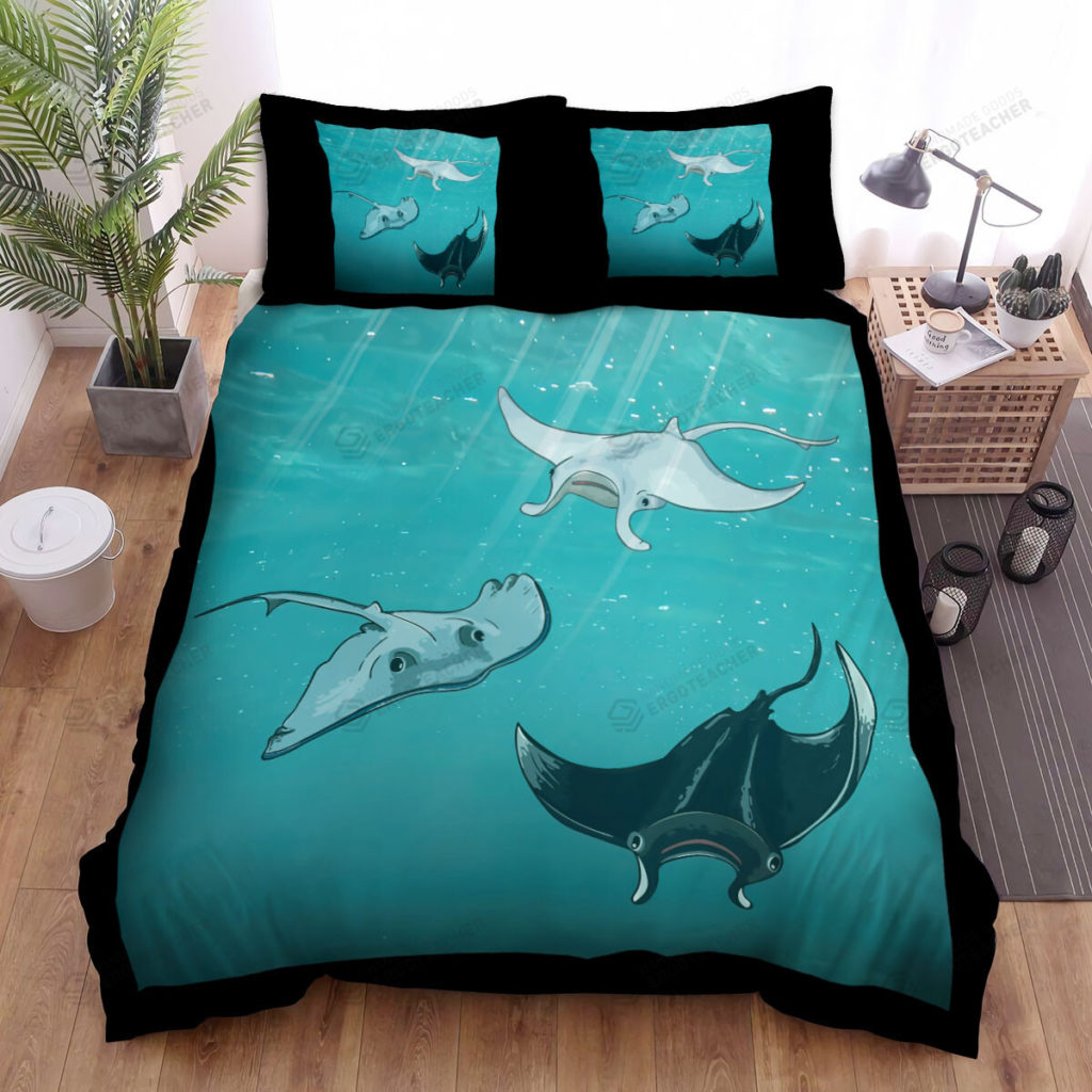 The Wild Animal - The Stingray And The Manta Ray Fish Bed Sheets Spread Duvet Cover Bedding Sets 10